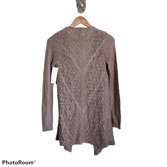 Casual brown knit open cardigan size XS - Picture 7 of 9